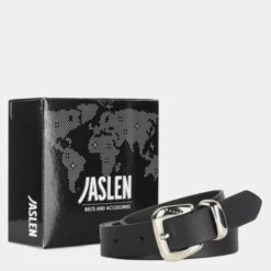 Cinturon Piel Genuina 25 Mm Jaslen Cinturones Jaslen -Bolsa De Moda negro 90 sku 16042589 28010326 xxl