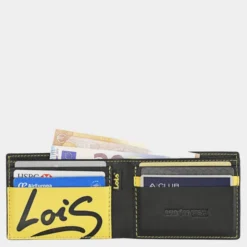 Cartera De Hombre Lois Temple En Piel 17 Cartera De Hombre Lois Temple En Piel -Bolsa De Moda negro amarillo sku 16042225 21590070 xxl