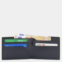 Cartera De Hombre Jaslen Lyon En Piel -Bolsa De Moda negro azul sku 16042226 23420618 xxl