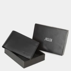 Cartera De Hombre Jaslen Lyon En Piel -Bolsa De Moda negro azul sku 16042235 28450655 xxl