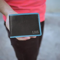 Cartera De Piel De Hombre Lois Davis En Piel -Bolsa De Moda negro azul sku 16512445 04570909 xxl