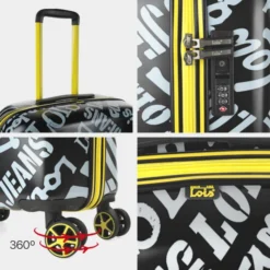 Lois Juego De 2 Maletas (Cabina Y Grande) Kenner Rigida -Bolsa De Moda negro gris sku 16654432 23200455 xxl