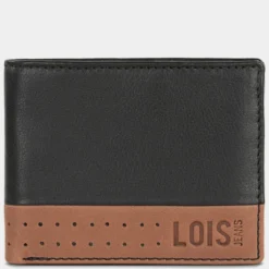 Cartera De Hombre Lois Durham En Piel -Bolsa De Moda negro tan sku 16042206 58090873 xxl