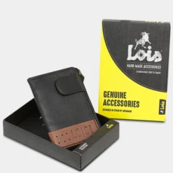 Cartera/Monedero De Hombre Lois Durham En Piel -Bolsa De Moda negro tan sku 16042214 03500973 xxl