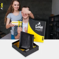 Cartera De Hombre Lois Eagle En Piel -Bolsa De Moda negro sku 16041984 07090682 xxl