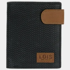 Cartera De Hombre Lois De La Colección Davidson En Piel Genuina -Bolsa De Moda negro sku 16041993 33150060 xxl