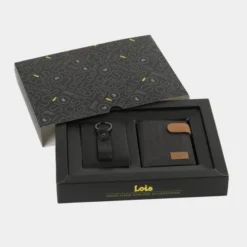 Pack Cartera/Tarjetero + Llavero De Hombre Lois Packs Regalo Marroquineria Lois Cro En Piel