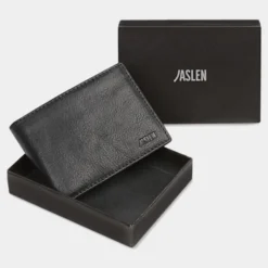 Cartera De Hombre Jaslen Billeteros Piel Jaslen En Piel -Bolsa De Moda negro sku 16042071 18260347 xxl
