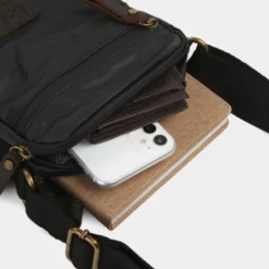 Bandolera De Hombre Lois Hubbard En Lona Recubierta/Piel -Bolsa De Moda negro sku 16042279 28170707 xxl