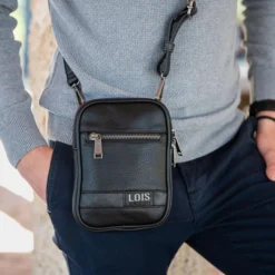 Bandolera Pequeña De Hombre Lois De Colección Grant En Polipiel -Bolsa De Moda negro sku 16064733 14550451 xxl