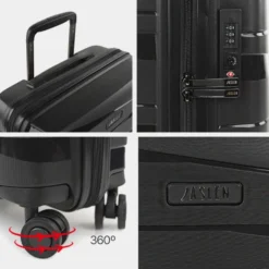 [Juego De 3 Maletas (Cabina, Mediana Y Grande)] Stuttgart Rigida/Blanda Con Capacidad De 0 L -Bolsa De Moda negro sku 16168634 04060441 xxl