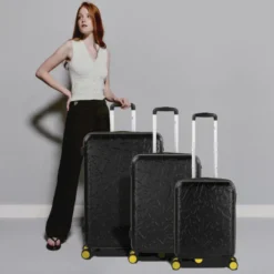 Lois Juego De Maletas (Cabina, Mediana Y Grande) Estocolmo Rígidas De Abs Con Capacidad De 170L -Bolsa De Moda negro sku 16428098 59090325 xxl