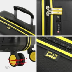 Juego Maletas De Viaje Rígidas Lois Modelo Zión Color Capacidad Del Conjunto 110 L. -Bolsa De Moda negro sku 16437975 06360346 xxl