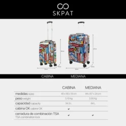 Maleta 60Cm Skpat City -Bolsa De Moda negro sku 16493067 13530990 xxl