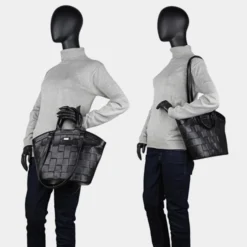 Bolso Con Doble Asa Lois Crossover -Bolsa De Moda negro sku 16512460 36480037 xxl