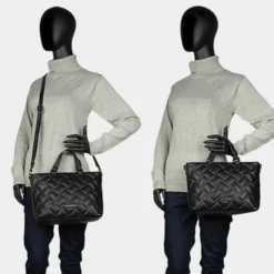 Bolso Shopper Con Bandolera Lois Dewey -Bolsa De Moda negro sku 16512486 46280391 xxl