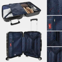 Maletas Mediana Venecia Rigida/Blanda Con Capacidad De 105 L -Bolsa De Moda negro sku 16593839 47480340 xxl