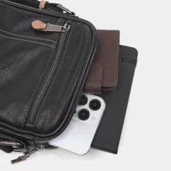 Bandolera De Mujer/Hombre Lois Warren En Polipiel -Bolsa De Moda negro sku 16654556 02330688 xxl