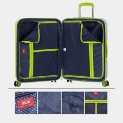 Juego De Maletas (Cabina, Mediana Y Grande) San Marino En Abs Extensibles Con Capacidad De 113L -Bolsa De Moda pistacho plata sku 16041873 10170462 xxl