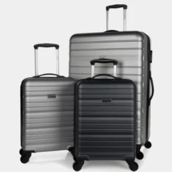 Juego De 2/3 Maletas (Cabina, Mediana Y Grande) Delfos Rigida Con Capacidad De 106 L -Bolsa De Moda plataantracitaplata sku 16493264 44370808 xxl