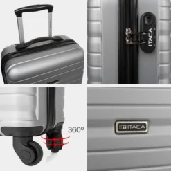 Juego De 2/3 Maletas (Cabina, Mediana Y Grande) Delfos Rigida Con Capacidad De 106 L -Bolsa De Moda plataantracitaplata sku 16493264 44410673 xxl