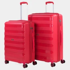 Set De 2 Maletas Trolleys Polipropileno Roma Rígidas Capacidad De 253 L + Extensible -Bolsa De Moda rojo sku 16041842 11100559 xxl