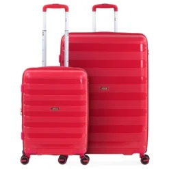 Set De 2 Maletas Trolleys Polipropileno Roma Rígidas Capacidad De 146 L + Extensible -Bolsa De Moda rojo sku 16041846 44450884 xxl