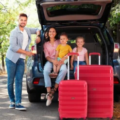 Set De 2 Maletas Trolleys Polipropileno Roma Rígidas Capacidad De 146 L + Extensible -Bolsa De Moda rojo sku 16041846 44470955 xxl