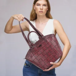 Bolso Con Doble Asa Lois Crossover -Bolsa De Moda rojo sku 16512462 36570835 xxl