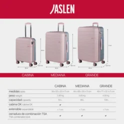 Maleta Mediana San Marino En Abs Extensibles Con Capacidad De 78L Con Tsa -Bolsa De Moda rosa plata sku 16041909 41500226 xxl
