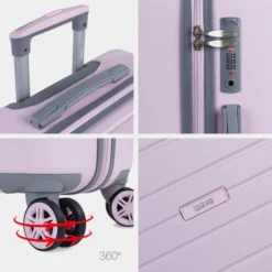 Maleta Mediana Monaco Rígida En Abs Con Capacidad De 69,5L Con Tsa -Bolsa De Moda rosa sku 16041934 57240978 xxl