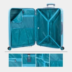 Maleta Grande Monaco Rígida De Abs Con Capacidad De 95L Con Candado Tsa -Bolsa De Moda turquesa sku 16041935 00210572 xxl