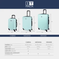 Maleta 70Cm Itaca Tiber -Bolsa De Moda verde menta sku 16438047 58570744 xxl