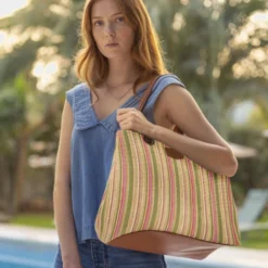 Bolso Shopper Lois Charlotte -Bolsa De Moda verde rosa sku 16661655 16180629 xxl