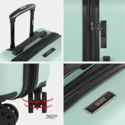 Maleta De Cabina Skpat Lisboa Rígida En Abs Extensible Con Capacidad De 39L Tsa Integrado -Bolsa De Moda verde sku 16092012 01080854 xxl